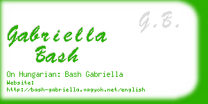 gabriella bash business card